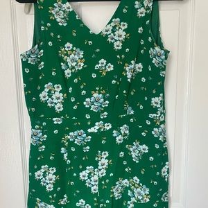 Green, Floral Romper